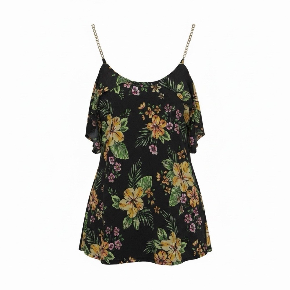 First Love chain strap tank  top size L